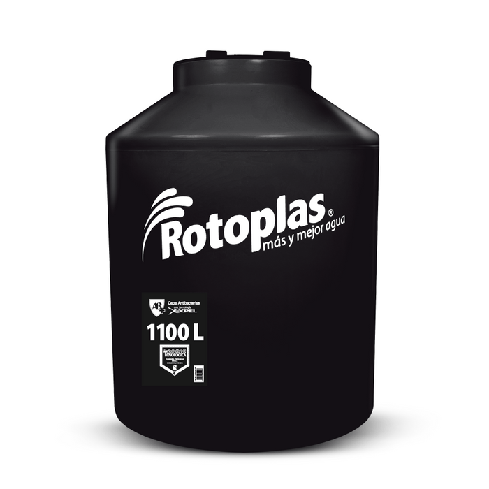 Tanque Elevado Tipo Botella Negro de 600 a 2.500 Lts, Rotoplas